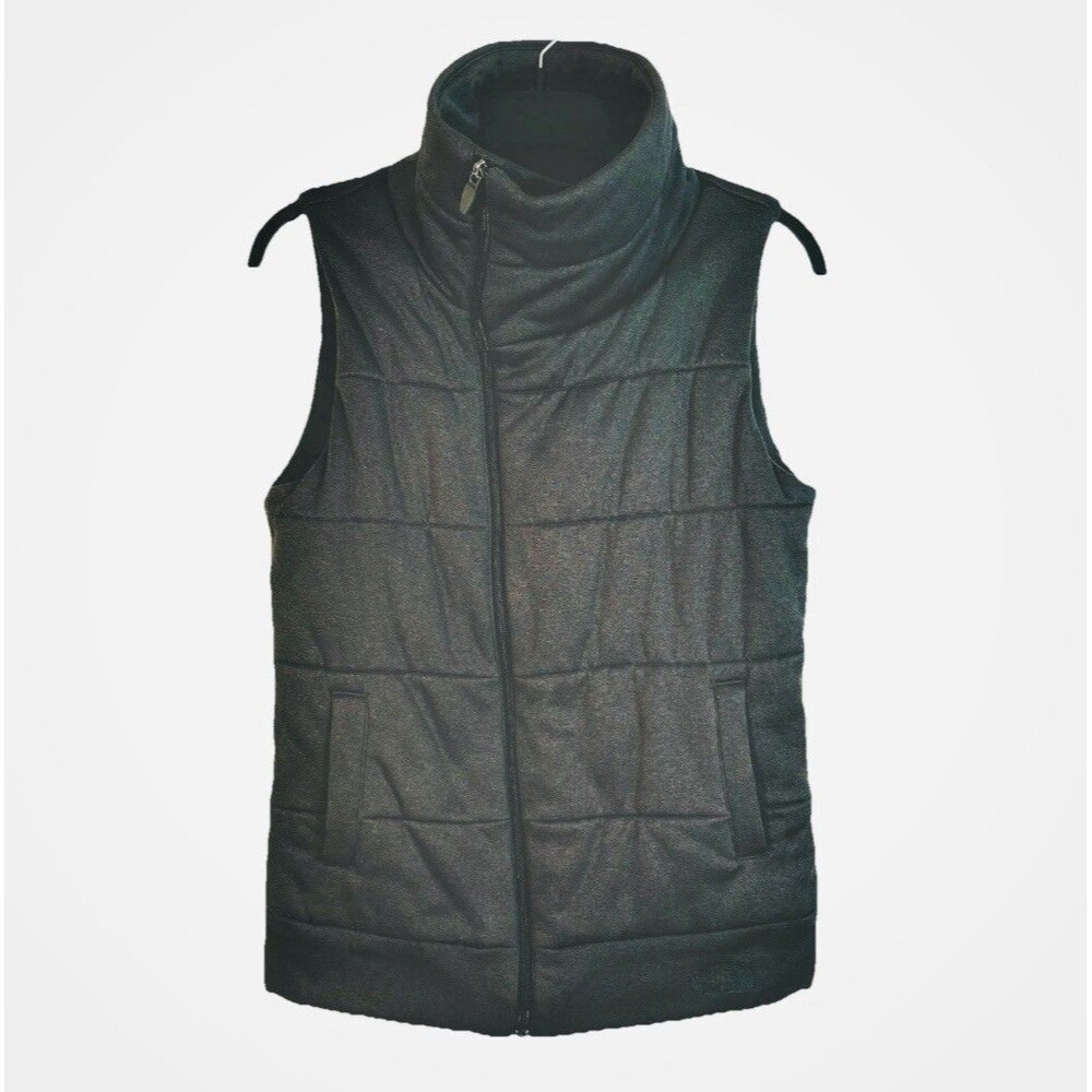 The North Face Womens Small Quilted Outdoor Puffer Vest Dark Grey